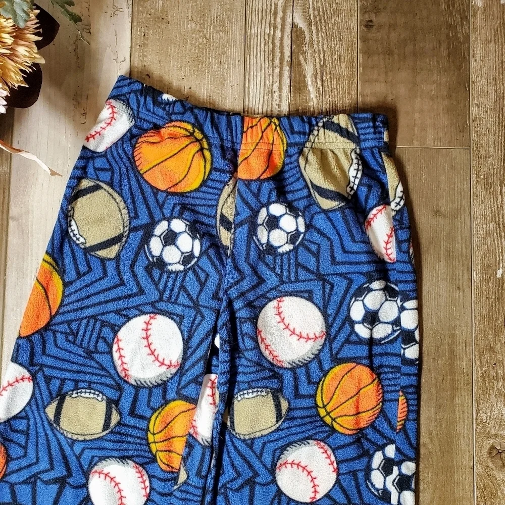 Joe Boxer Blue Fleece Boys Pajama PJ Pants Size Medium (8) EUC
